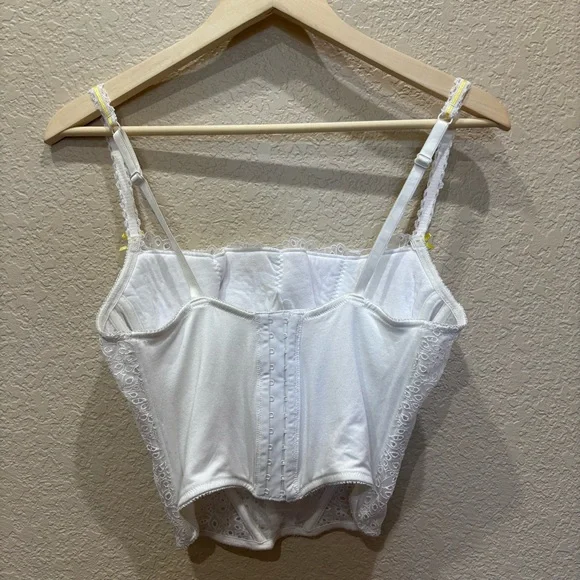 Vintage 2005 Victoria’s Secret White Lace Eyelet Corset Top Size 36C - Picture 3 of 6